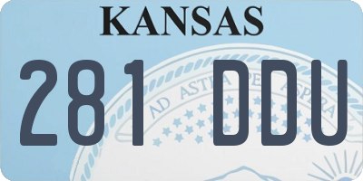 KS license plate 281DDU