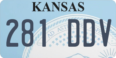 KS license plate 281DDV