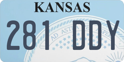KS license plate 281DDY