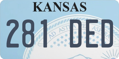 KS license plate 281DED
