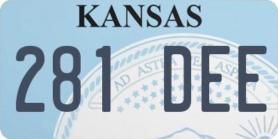 KS license plate 281DEE