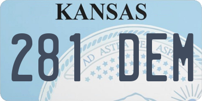 KS license plate 281DEM