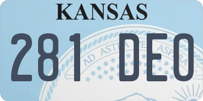 KS license plate 281DEO