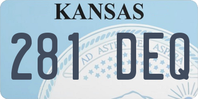KS license plate 281DEQ