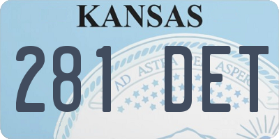 KS license plate 281DET