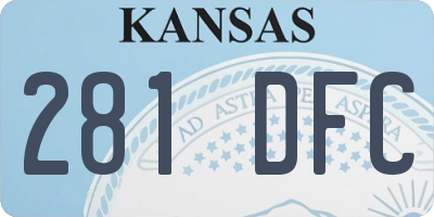 KS license plate 281DFC
