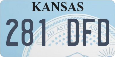 KS license plate 281DFD