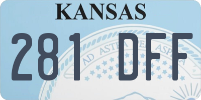 KS license plate 281DFF