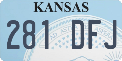 KS license plate 281DFJ