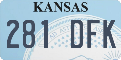KS license plate 281DFK