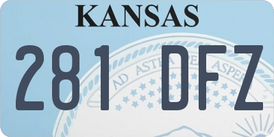 KS license plate 281DFZ