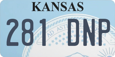 KS license plate 281DNP