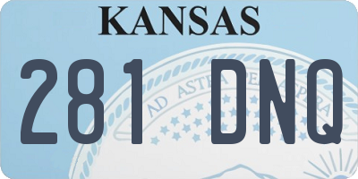 KS license plate 281DNQ