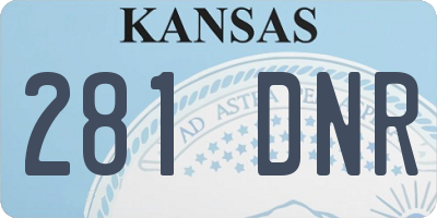 KS license plate 281DNR