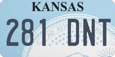 KS license plate 281DNT