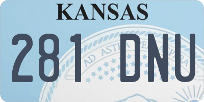 KS license plate 281DNU