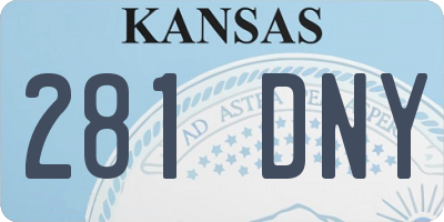 KS license plate 281DNY