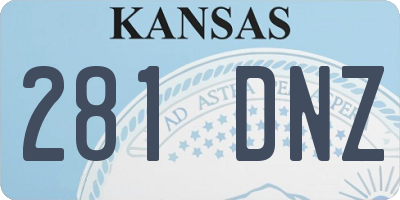 KS license plate 281DNZ