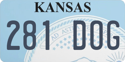 KS license plate 281DOG