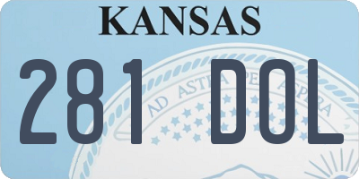 KS license plate 281DOL