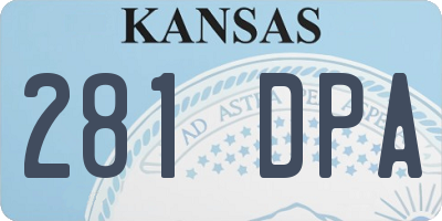 KS license plate 281DPA