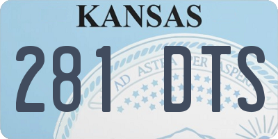 KS license plate 281DTS
