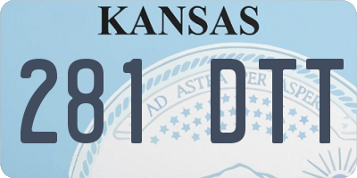 KS license plate 281DTT