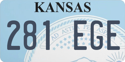 KS license plate 281EGE