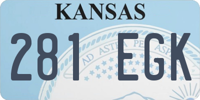 KS license plate 281EGK
