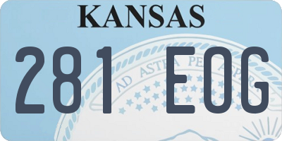 KS license plate 281EOG