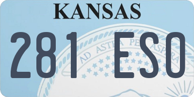 KS license plate 281ESO