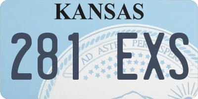 KS license plate 281EXS