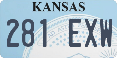 KS license plate 281EXW