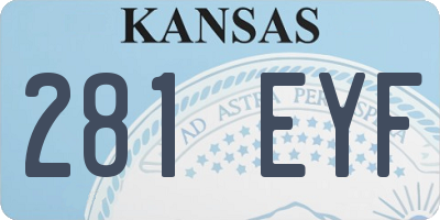 KS license plate 281EYF
