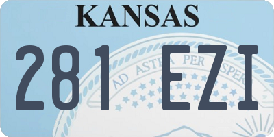 KS license plate 281EZI