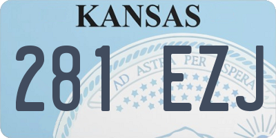 KS license plate 281EZJ