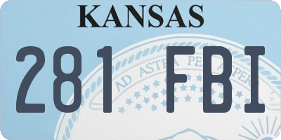 KS license plate 281FBI