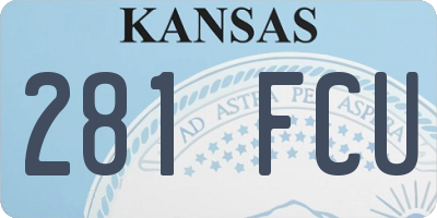 KS license plate 281FCU