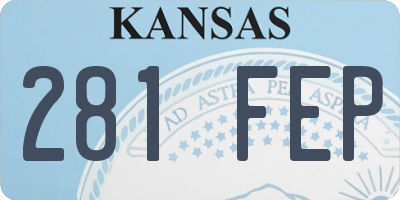 KS license plate 281FEP