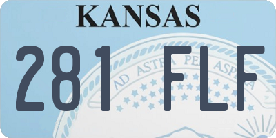 KS license plate 281FLF