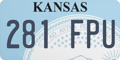 KS license plate 281FPU