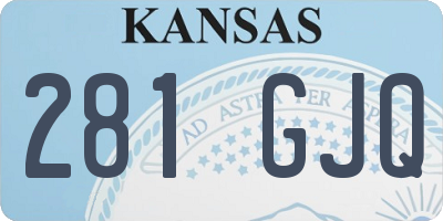 KS license plate 281GJQ