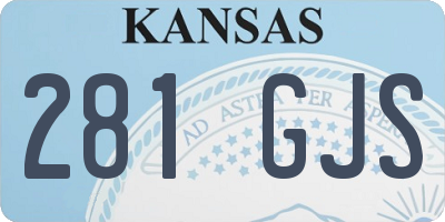 KS license plate 281GJS