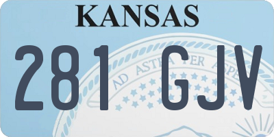 KS license plate 281GJV