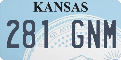 KS license plate 281GNM