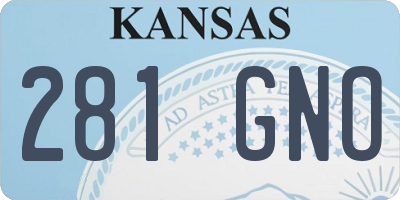 KS license plate 281GNO