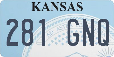 KS license plate 281GNQ