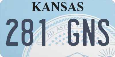 KS license plate 281GNS