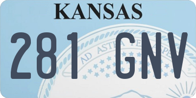 KS license plate 281GNV