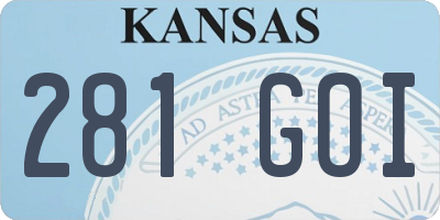 KS license plate 281GOI